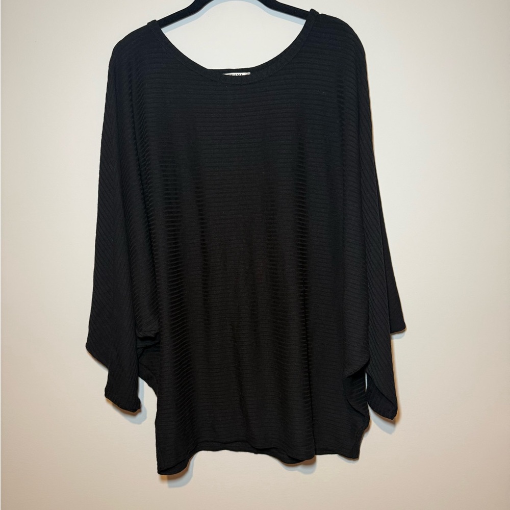 Zenana black ribbed sweater